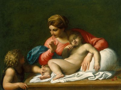 The Madonna and Sleeping Child with Saint John the Baptist (Il Silenzio) by Annibale Carracci